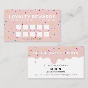 LOYALTY REWARDS frosting drip sprinkles blush Card