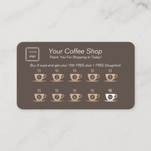 Loyalty Rewards Punch Card _ Coffee Shops  Cafes