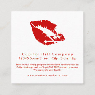 loyalty skull kiss square card