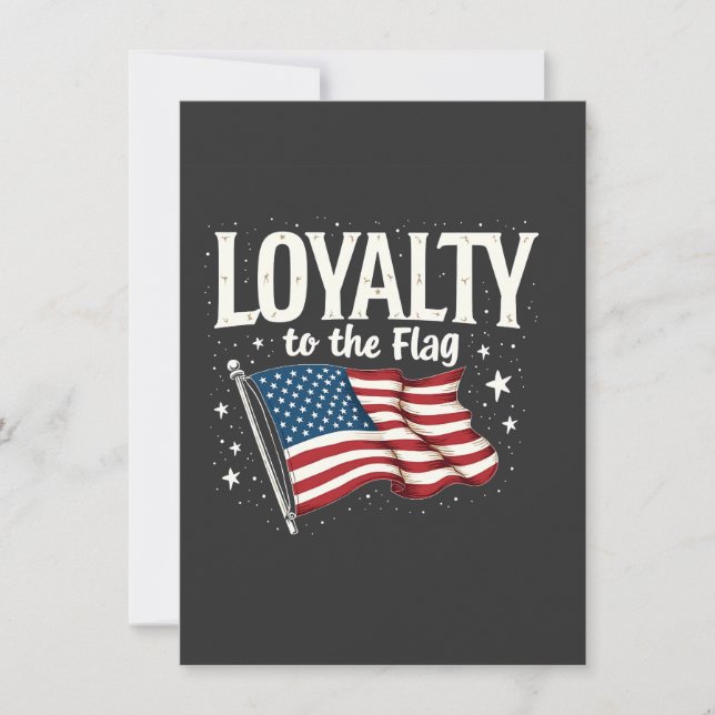 Loyalty to the Flag USA for Veteran's Day Invitation (Front)