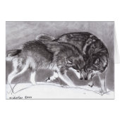 Loyalty - Wolves in snow greeting card (Front Horizontal)