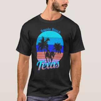 Loyola Beach Texas Retro Tropical Palm Trees Vacat T-Shirt