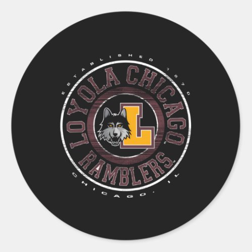 Loyola Chicago Ramblers Showtime Classic Round Sticker