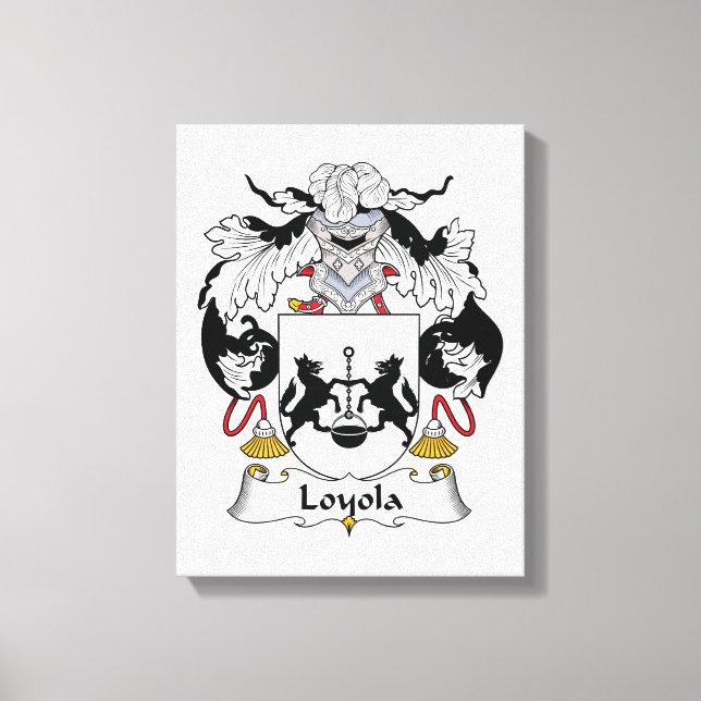 Loyola Family Crest Canvas Print (Front)