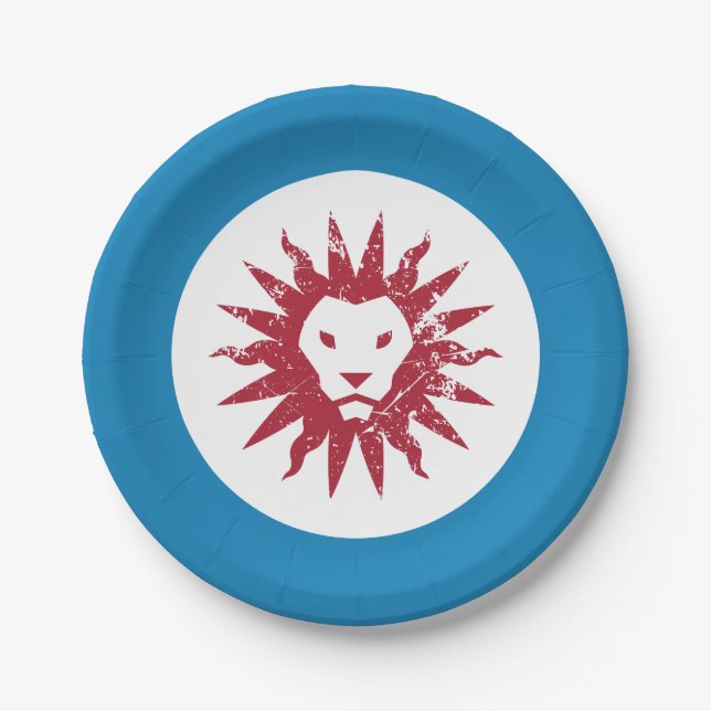 Loyola Marymount Lions Distressed Paper Plates (Front)