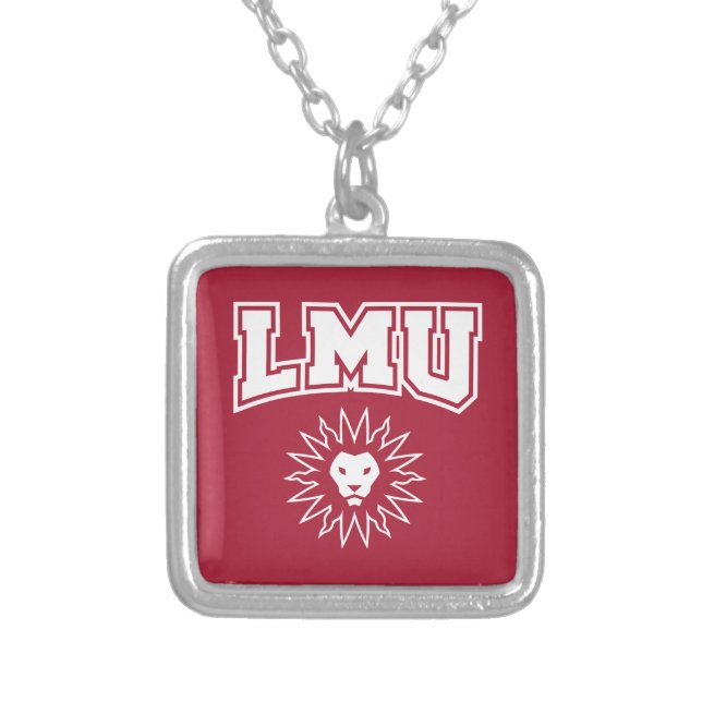 Loyola Marymount Lions Silver Plated Necklace (Front)