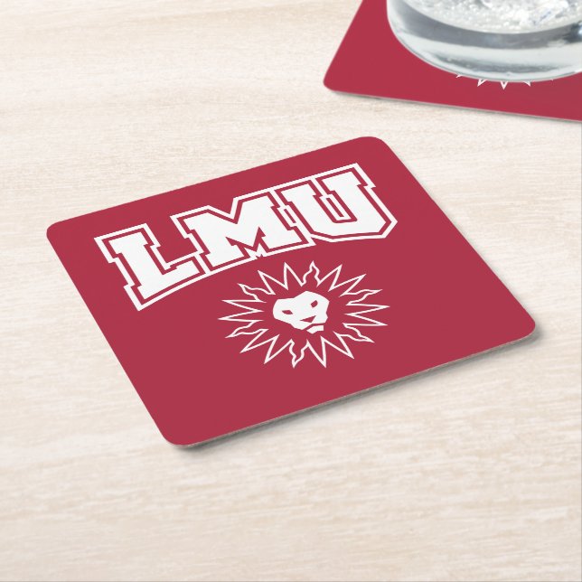 Loyola Marymount Lions Square Paper Coaster (Angled)