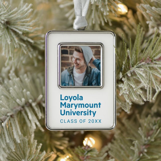 Loyola Marymount University Holiday Pattern Christmas Ornament (Tree)