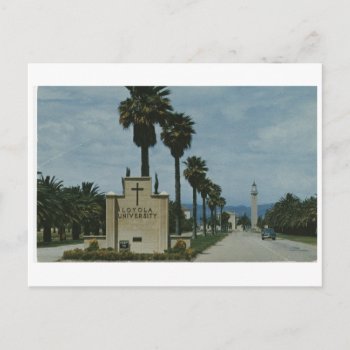 Loyola University Campus Entrance (ca. 1968) Postcard by lmulibrary at Zazzle
