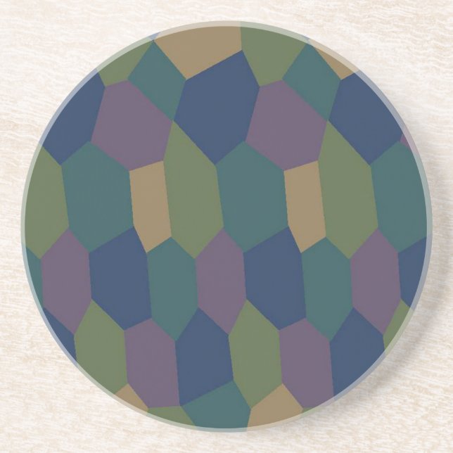 Lozenge Camouflage Coaster (Front)