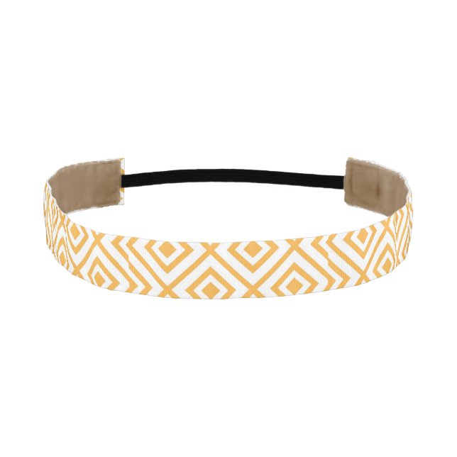 Lozenge shaped geometric pattern athletic headband (Front)