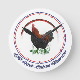 LP French Black Copper Marans Clock