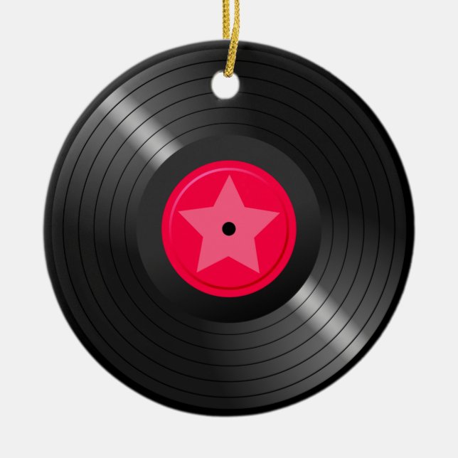 LP Record Ceramic Ornament (Front)