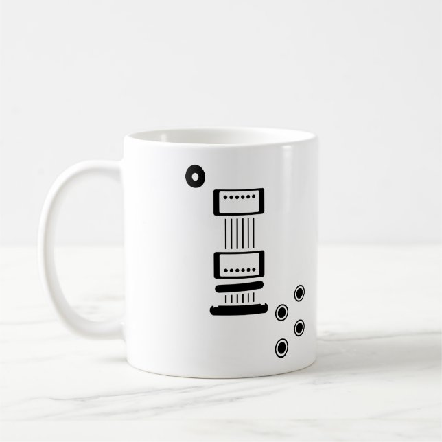 LP-style electric guitar icon Coffee Mug (Left)