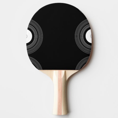 Lp vinyl on black ping pong paddle