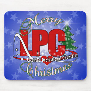 LPC CHRISTMAS Licensed Professional Counselor Mouse Pad