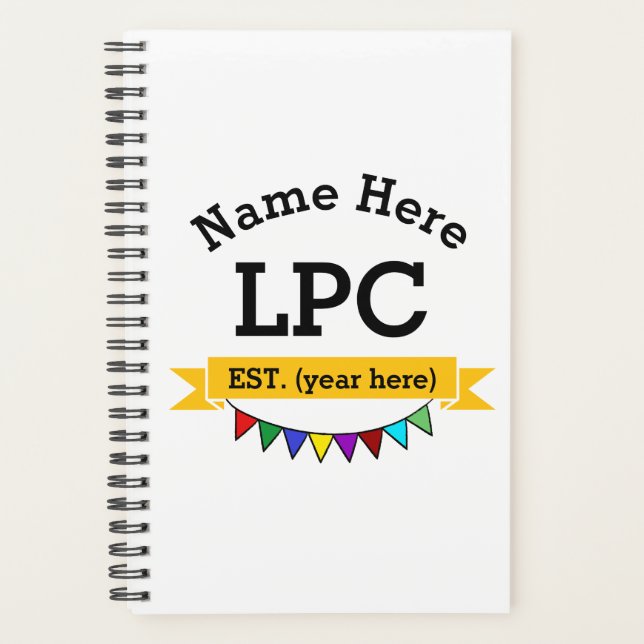 LPC Gift Licensed Professional Counselor Planner (Front)
