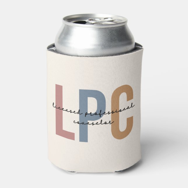 LPC Licensed Professional Counselor Can Cooler (Can Front)
