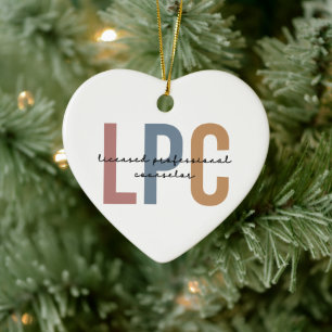 LPC Licensed Professional Counselor Ceramic Ornament