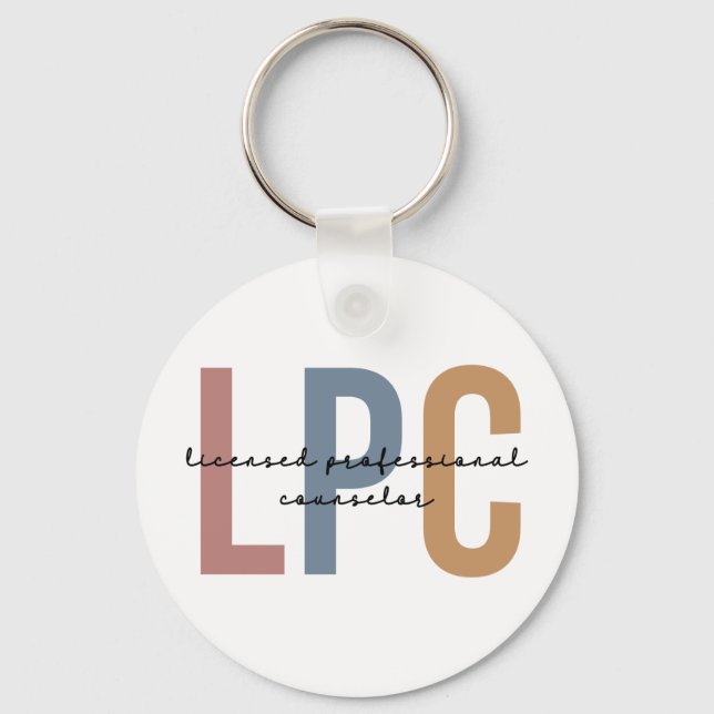 LPC Licensed Professional Counselor Keychain (Front)
