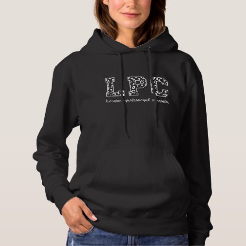 LPC Licensed Professional Counselor Leopard Print Hoodie