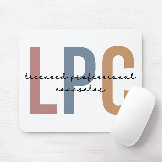 LPC Licensed Professional Counselor Mouse Pad (With Mouse)
