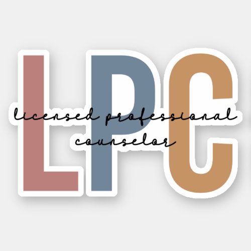 LPC Licensed Professional Counselor Sticker