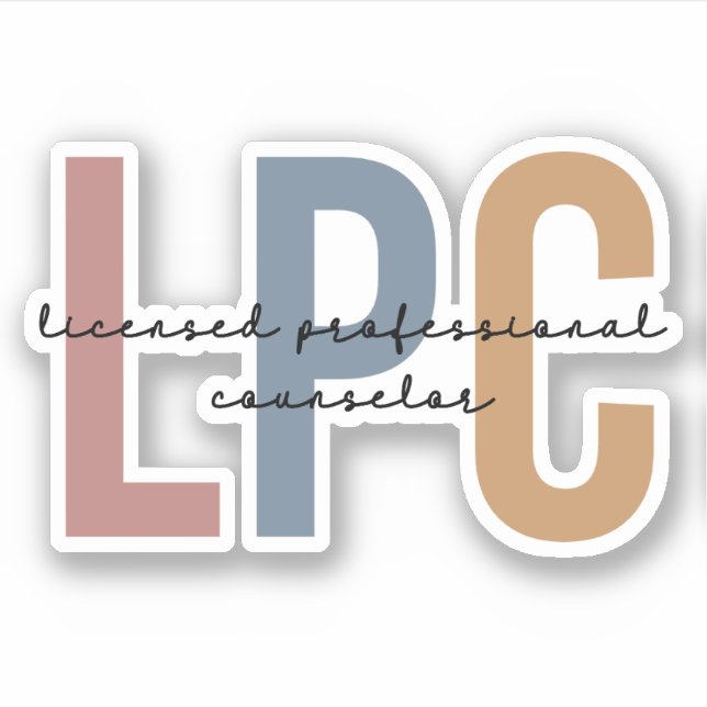 LPC Licensed Professional Counselor Sticker (Front)