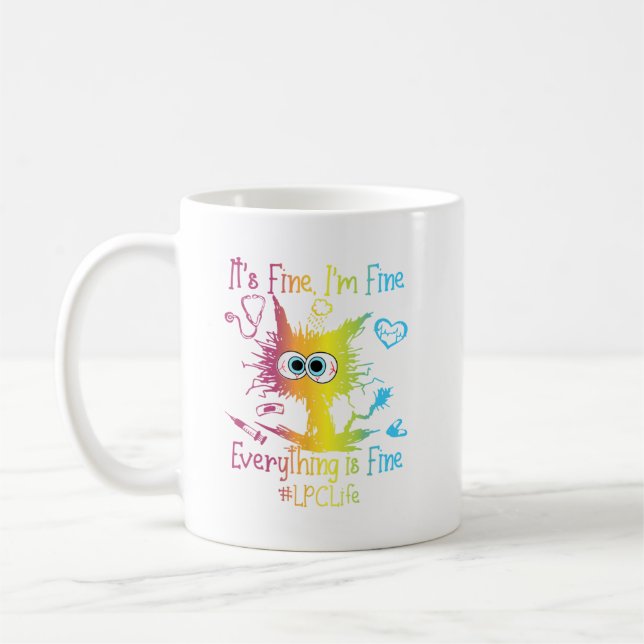 Lpc Life Everything Is Fine Colorful Coffee Mug (Left)