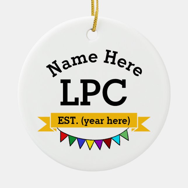 LPC Ornament Licensed Professional Counselor Gift (Front)