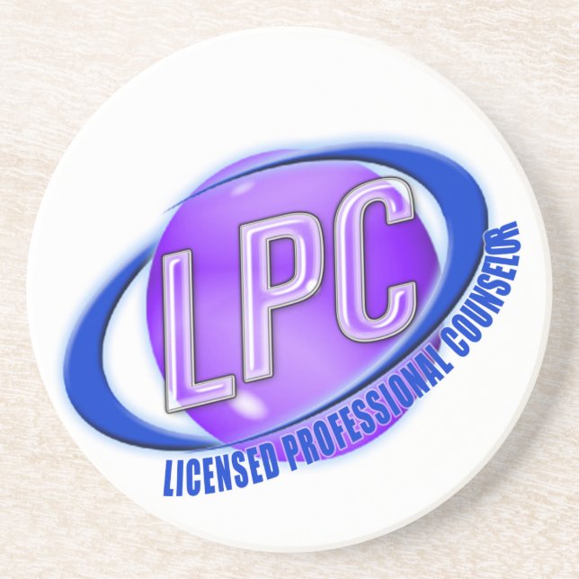 LPC SWOOSH LOGO LICENSED PROFESSIONAL COUNSELOR COASTER (Front)