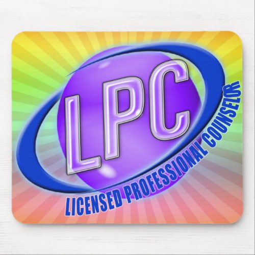 LPC SWOOSH LOGO LICENSED PROFESSIONAL COUNSELOR MOUSE PAD