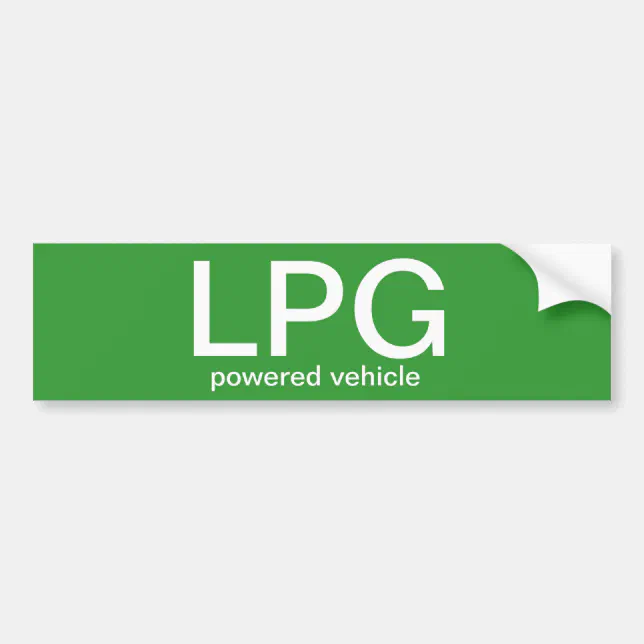 LPG powered vehicle - bumper sticker | Zazzle