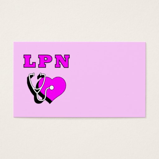 Customizable LPN Care Business Cards