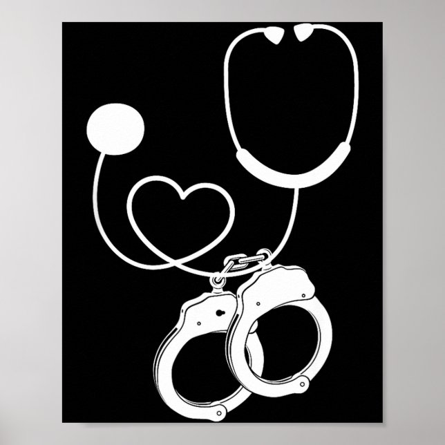 Lpn Correctional Nurse Nursing Stethoscope Officer Poster (Front)