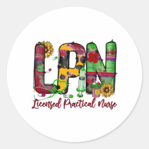 LPN Licensed Practical Nurse Classic Round Sticker