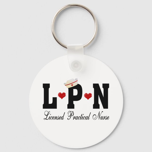 LPN Licensed Practical Nurse Keychain (Front)