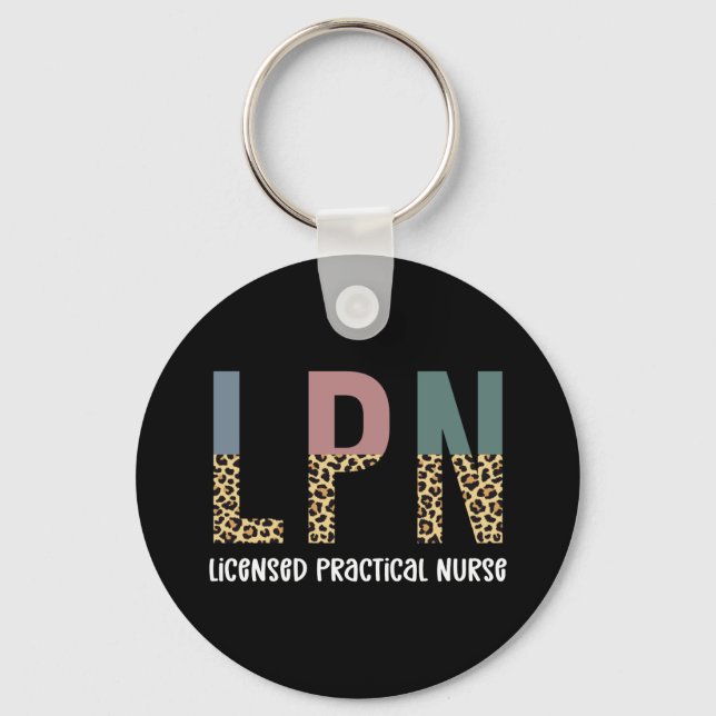 LPN Licensed Practical Nurse LPN Graduation Gift Keychain (Front)