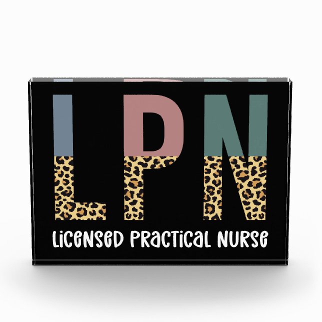 LPN Licensed Practical Nurse LPN Graduation Gift Photo Block (Front)