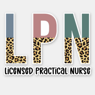 LPN Licensed Practical Nurse LPN Graduation Gift Sticker