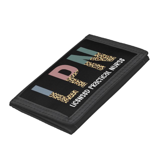 LPN Licensed Practical Nurse LPN Graduation Gift Trifold Wallet (Bottom)
