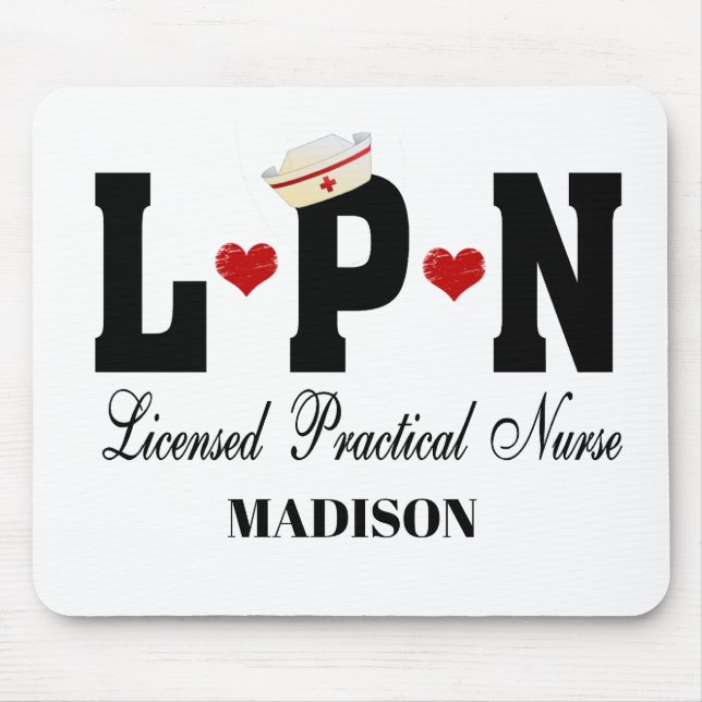 LPN Licensed Practical Nurse Mouse Pad (Front)