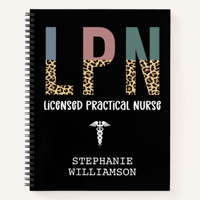 LPN Licensed Practical Nurse Personalized Notebook (Front)