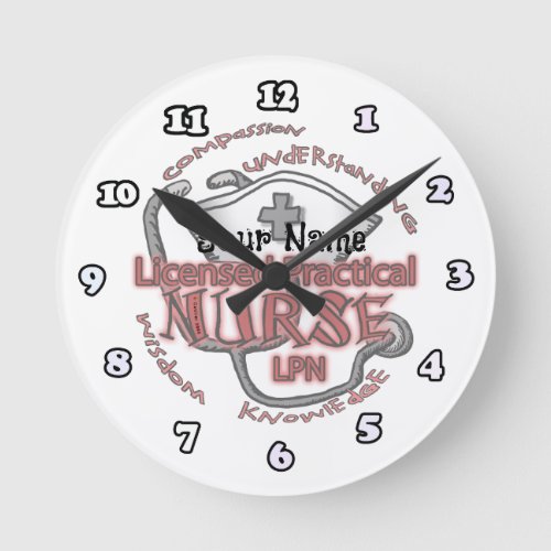 LPN Nurse Axiom custom name Clock