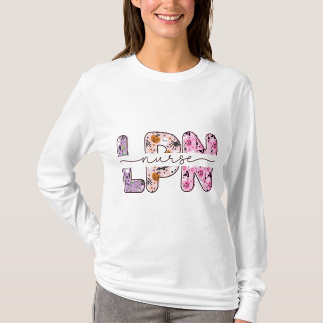 LPN Nurse Halloween Long Sleeve  T-Shirt (Front)