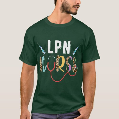 LPN Nurse Leopard Licensed Practical Nurse LPN 2 T_Shirt