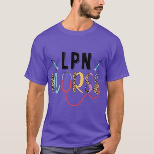 LPN Nurse Leopard Licensed Practical Nurse LPN T_Shirt