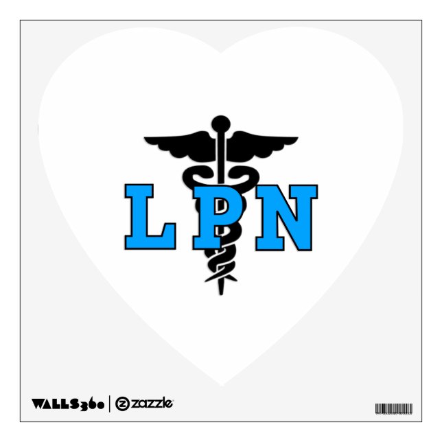 LPN Nurse Medical Symbol Wall Sticker (Front)