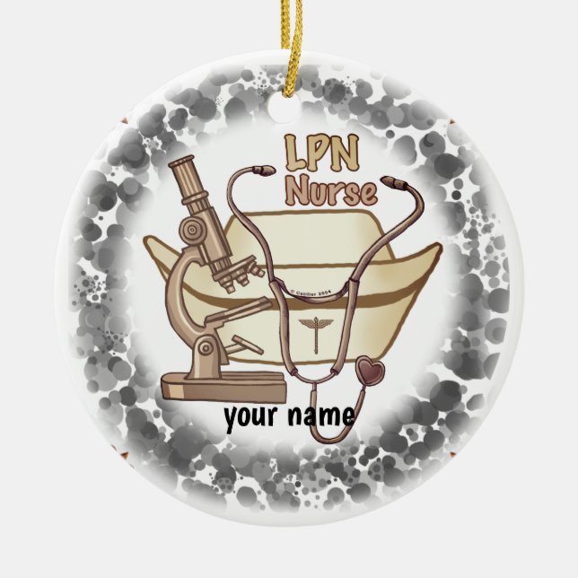 LPN  nurse  ornament  (Front)