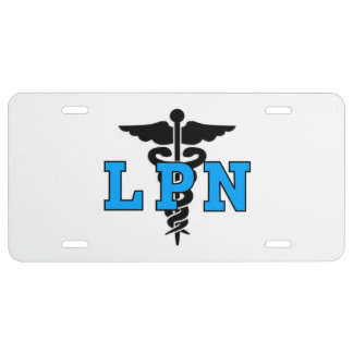 LPN Nurses Symbol License Plate